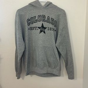 GILDAN Colorado Grey Graphic Sweatshirt Hoodie